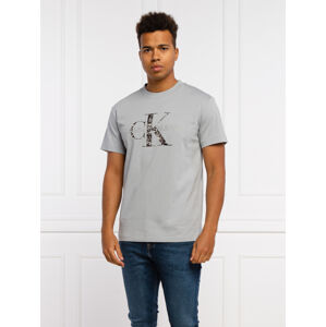 Calvin Klein pánské šedé tričko Monogram - S (PS8)